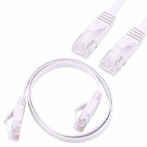 0,5m 1,5m 2m 3m 5m 10m 15m 20m Ethernet-kabel Hög Hastighet RJ45 CAT6 Platt Ethernet Nätverk LAN-kabel UTP Patch Router Dator Kablar