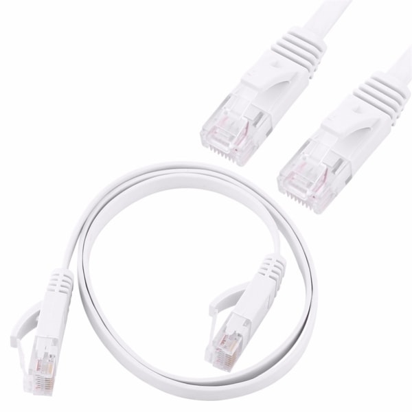 0,5m 1,5m 2m 3m 5m 10m 15m 20m Ethernet Kabel Højhastighed RJ45 CAT6 Flad Ethernet Netværk LAN Kabel UTP Patch Router Computer Kabler