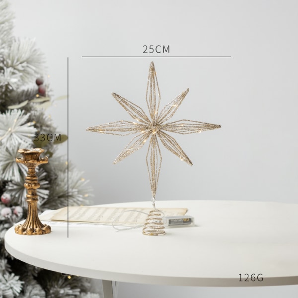 2023 Christmas Tree Top Star Fem-spiss Star Tree Top XINGX LED-lysdekorasjon Fem-stjerners 13