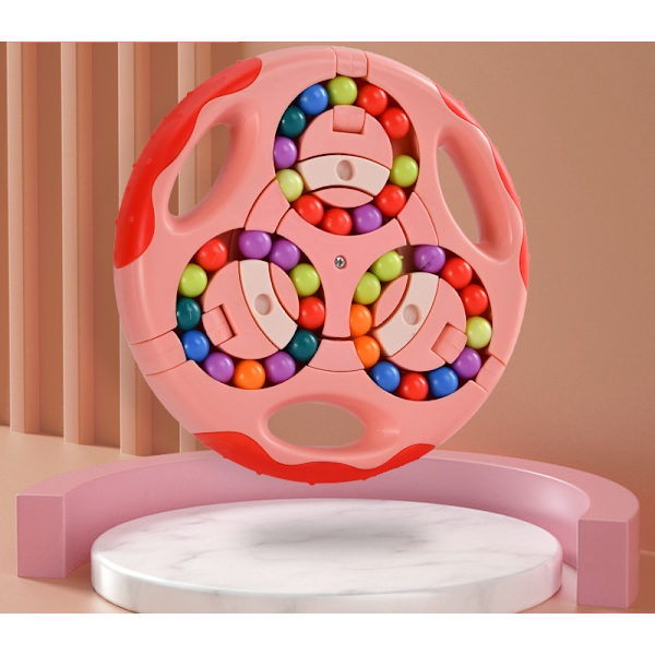 3-i-1 Roterende Magiske Bønner Fingertupp Ballposer Pink