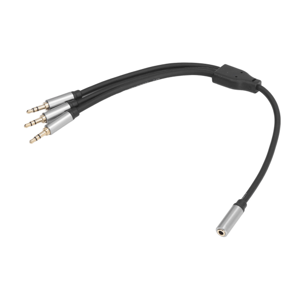 3,5 mm TRRS til 3,5 mm kabel hun til han stereo splitter kabel til mobiltelefon PC tablet bærbar computer gaming headset 1,0 ft 3,5 mm 1 hun til 3 han