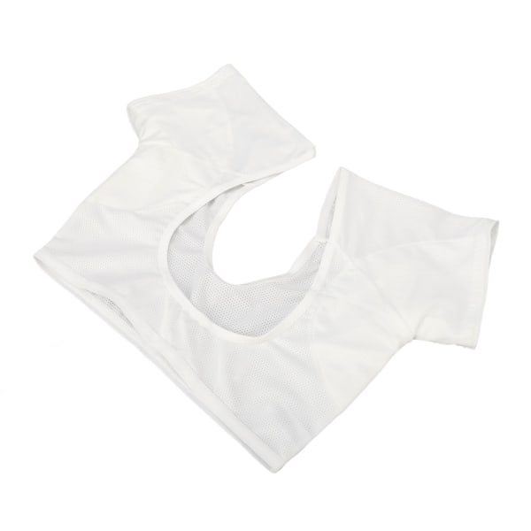 Underarm svettevest pustende myk hurtigtørkende armhule svetteputer skjorte for kvinner jenter dame hvit L