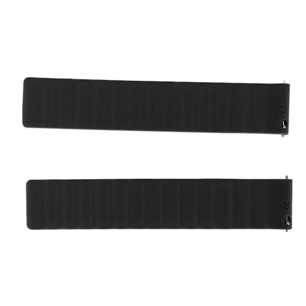 20mm Universellt Armband i Silikon med Magnetisk Spänne - Justerbart Armband för Amazfit Bip Svart