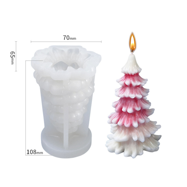 Jule-silikoneform til Santa Claus og juletræ - DIY