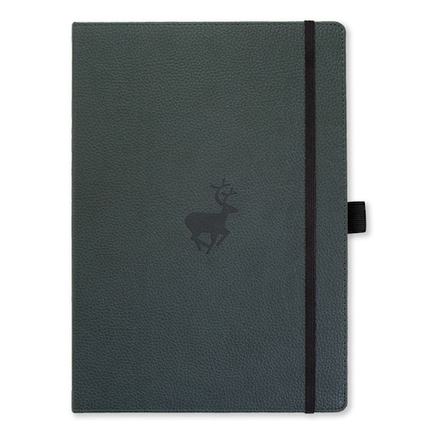 Dingbats* Wildlife A4+ Plain - Green Deer Notebook 9781913104146