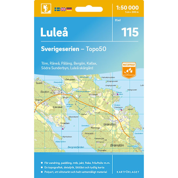 115 Luleå Sverigeserien Topo50 9789189997943