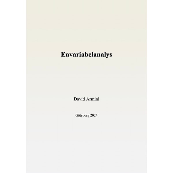 Envariabelanalys 9789197927642