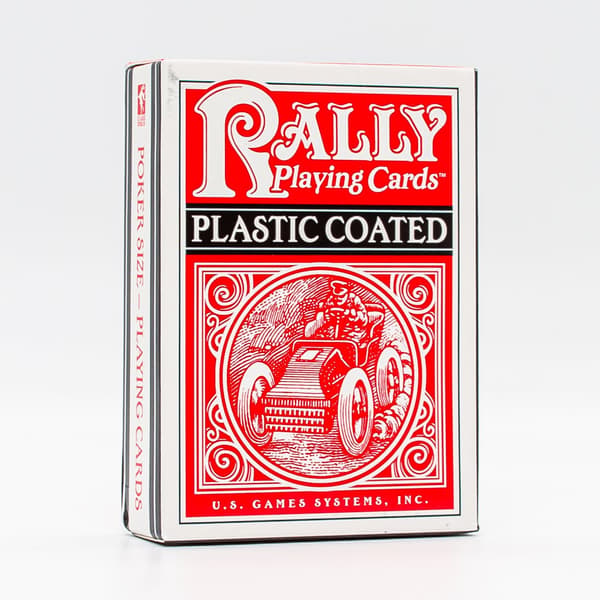 Plastic-Coated Rally Playing Cards RED