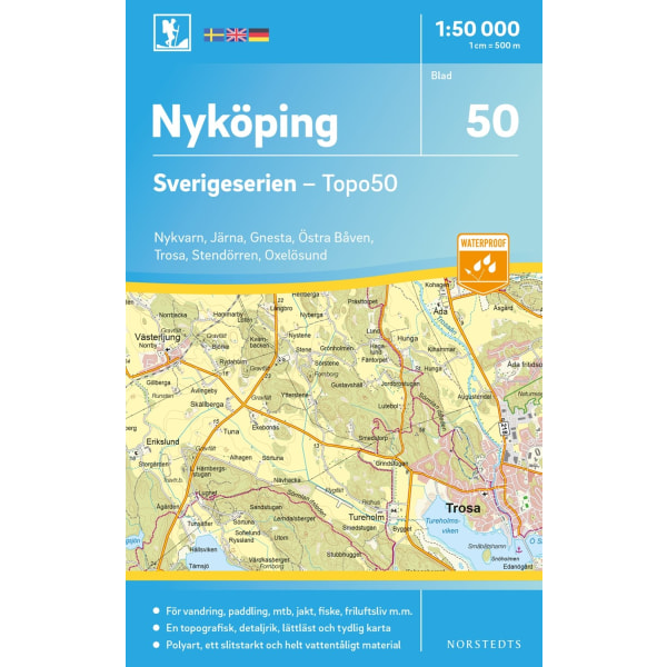 50 Nyköping Sverigeserien Topo50 : Skala 1:50 000 9789113086132