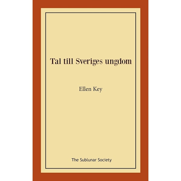Tal till Sveriges ungdom 9789189518025