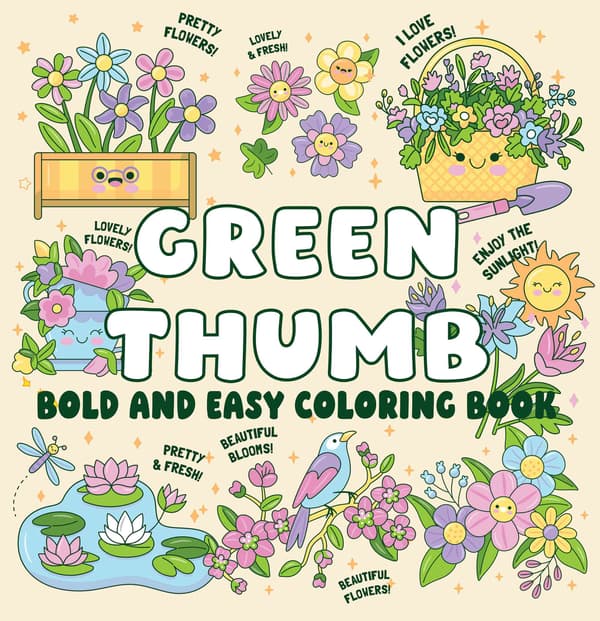 Green Thumb Bold and Easy Coloring Book 9781648339370