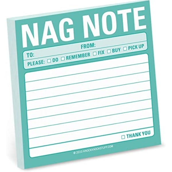 Knock Knock Nag Note Sticky Notes 9781601062437