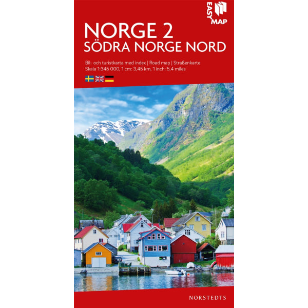 Södra Norge nord EasyMap : Skala 1:345.000 9789113083360