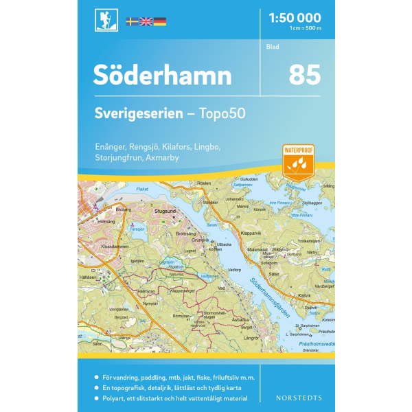 85 Söderhamn Sverigeserien Topo50 : Skala 1:50 000 9789113086484