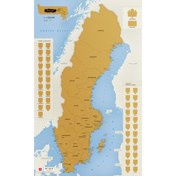 Sverige - Skrapkarta 9789984076966
