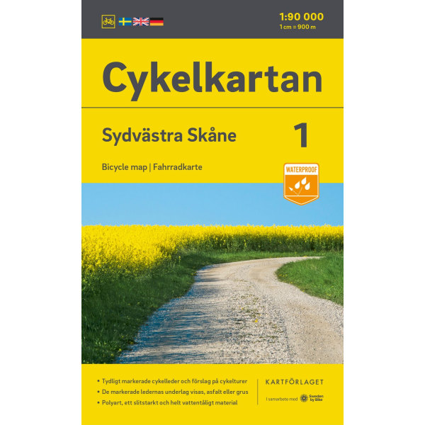 Cykelkartan Blad 1 Sydvästra Skåne 2023-2025 9789189427174