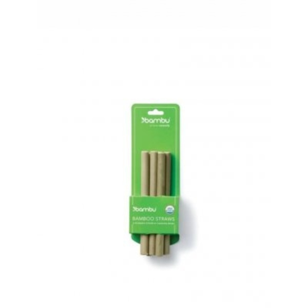Sugrör bambu Mini + diskborste, 6pack 871853008198