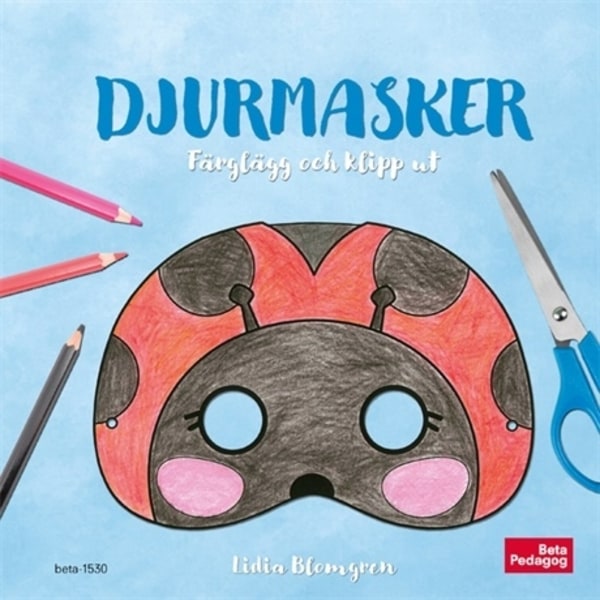 Djurmasker - Färglägg och klipp ut 9789188009364