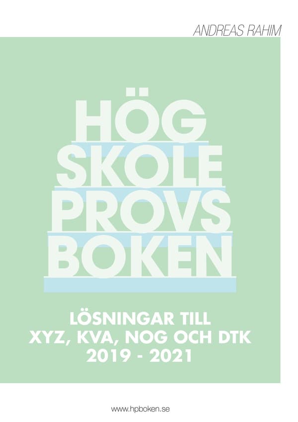 Högskoleprovsboken 9789198382945