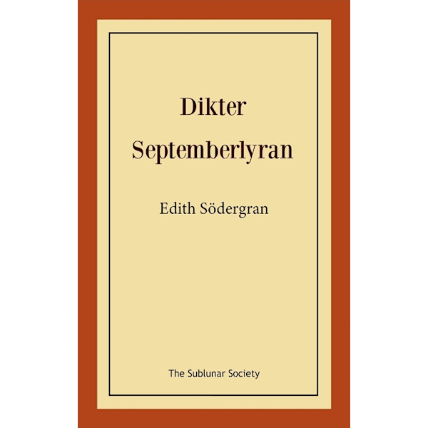 Dikter: septemberlyran 9789188221537