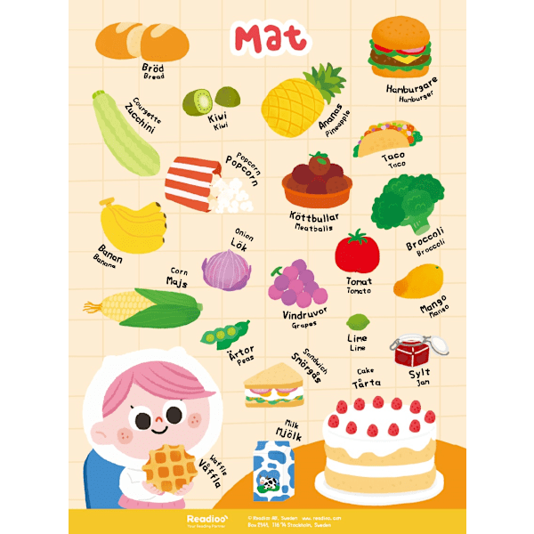 Poster: Mat (sv/en) — Readioo 7350166990169