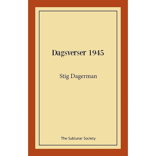Dagsverser 1945 9789189518322