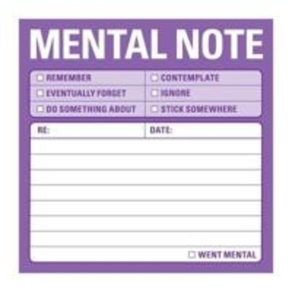 Knock Knock Sticky: Mental Note 9781601063465