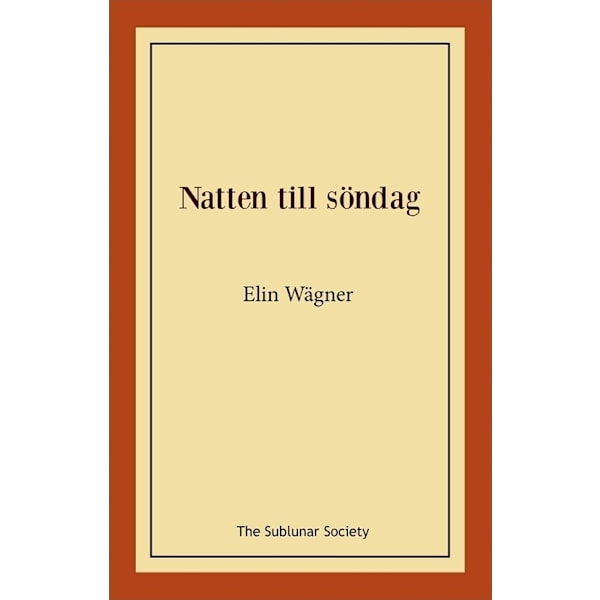 Natten till söndag 9789188999726