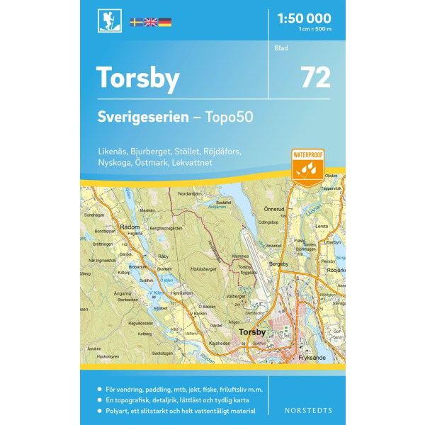 72 Torsby Sverigeserien Topo50 : Skala 1:50 000 9789113086354