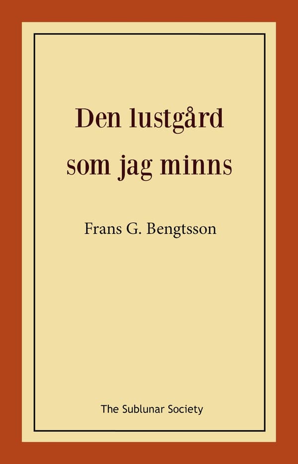 Den lustgård som jag minns 9789189518568