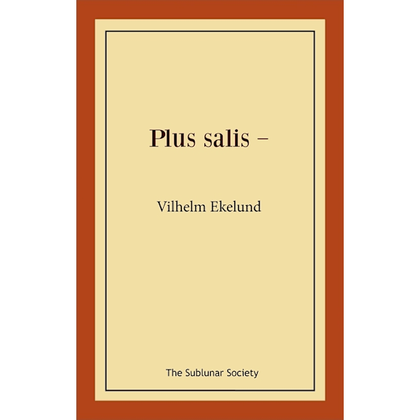 Plus salis - 9789188999870