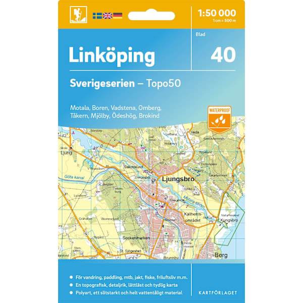 40 Linköping Sverigeserien Topo50 9789189997196