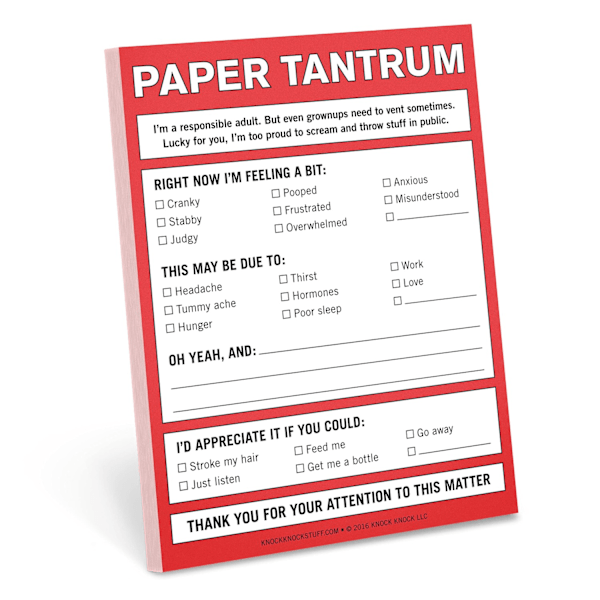 Knock Knock Paper Tantrum Nifty Notes 9781601068095