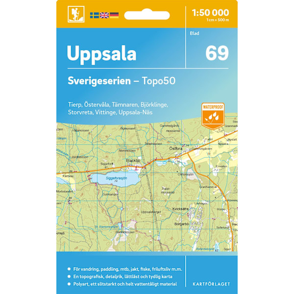 69 Uppsala Sverigeserien Topo50 9789189997486