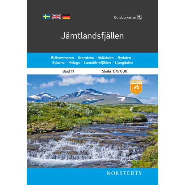 Outdoorkartan Jämtlandsfjällen : Blad 11 Skala 1 9789113105086