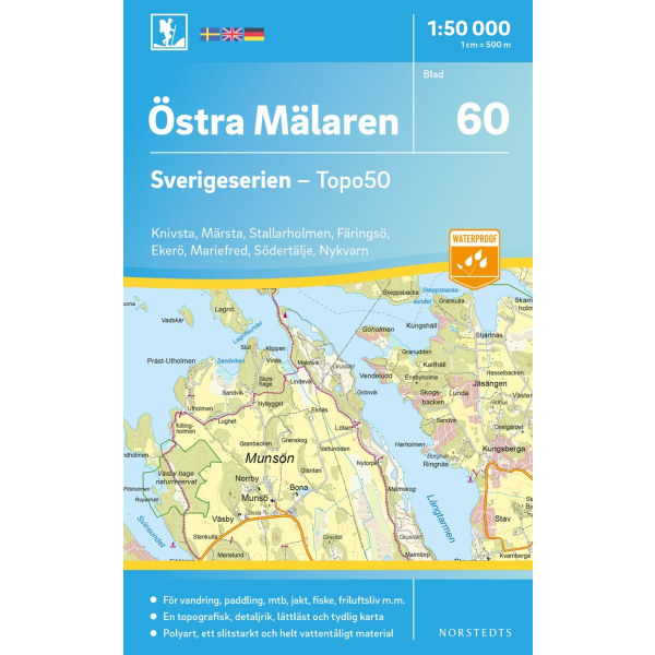 60 Östra Mälaren Sverigeserien Topo50 : Skala 1 9789113086231