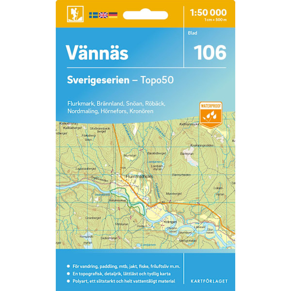 106 Vännäs Sverigeserien Topo50 9789189997851