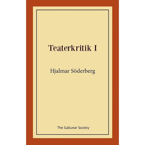 Teaterkritik I 9789189518179