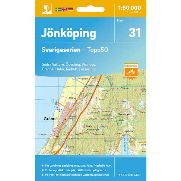 31 Jönköping Sverigeserien Topo50 9789189997103