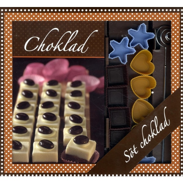 Choklad box - bok, 12 pralinformar & doppspiraler 9783625006374