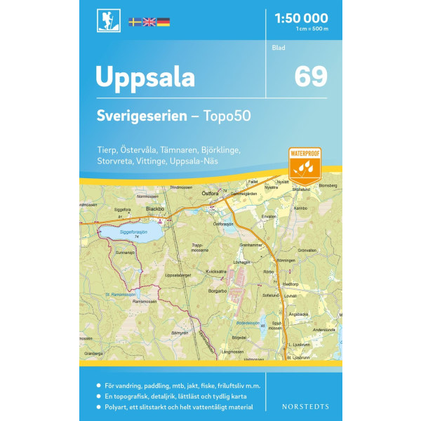 69 Uppsala Sverigeserien Topo50 : Skala 1:50 000 9789113086323