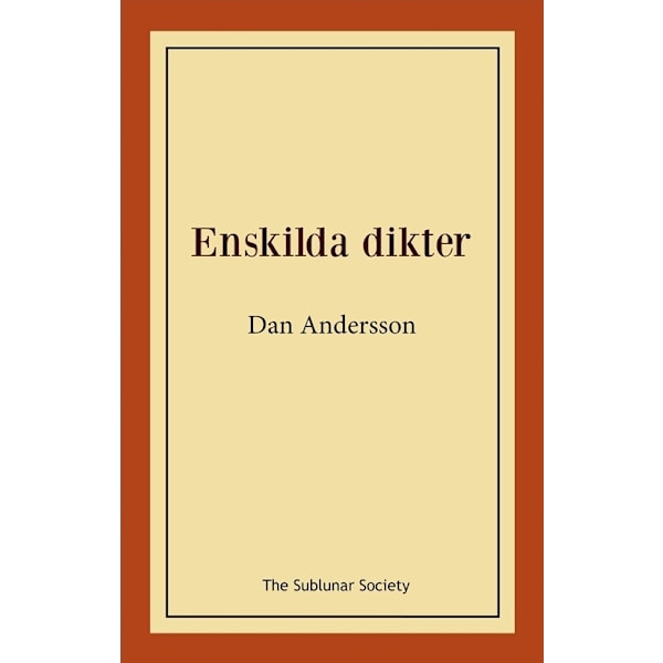 Enskilda dikter 9789188221483