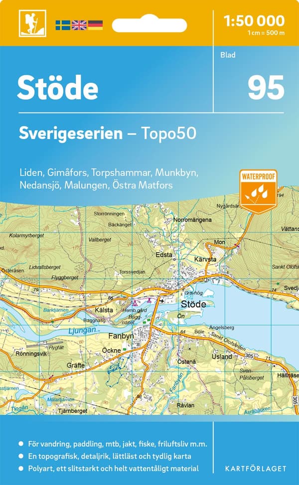 95 Stöde Sverigeserien Topo50 9789189997745