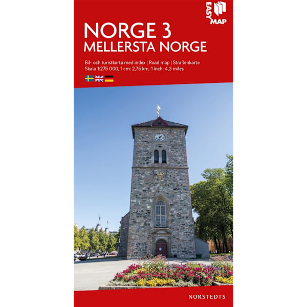 Mellersta Norge EasyMap : Skala 1:275.000 9789113083377