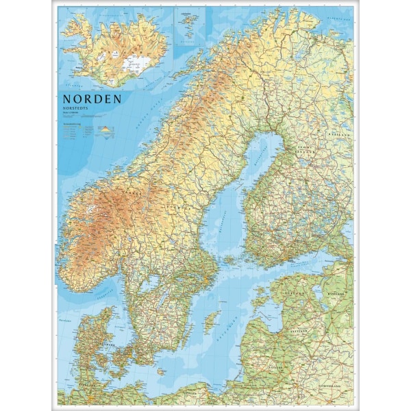 Norden Väggkarta Norstedts 1:2milj i tub : 1:2milj 9789113055480