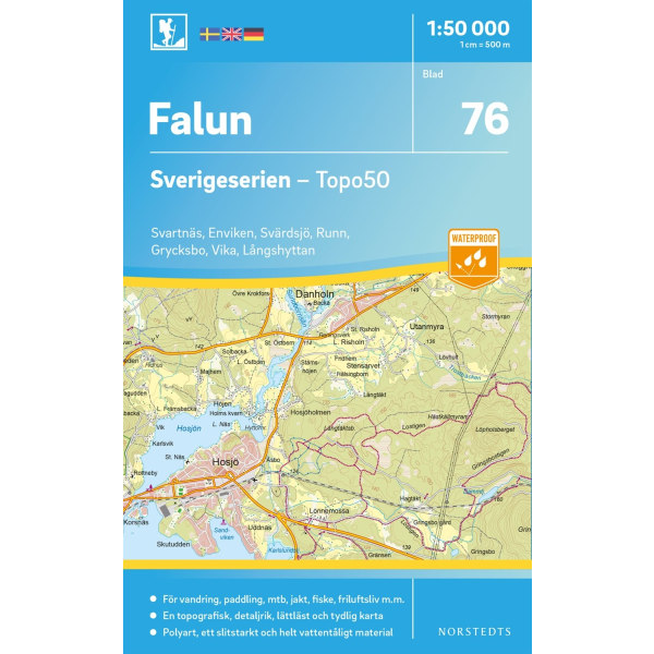 76 Falun Sverigeserien Topo50 : Skala 1:50 000 9789113086392
