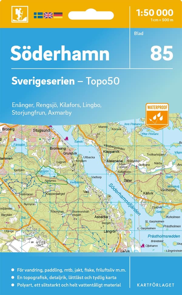 85 Söderhamn Sverigeserien Topo50 9789189997646