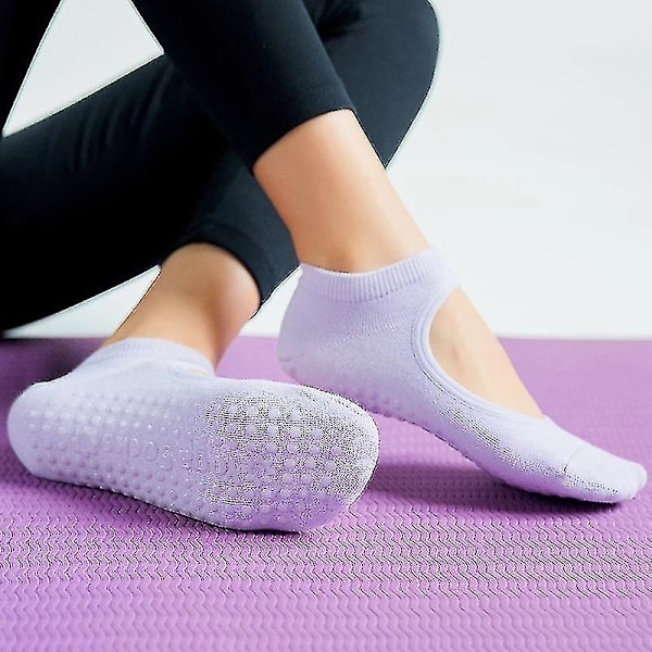 Kvinners kammede antiskli sokker Pilates E Able gulv