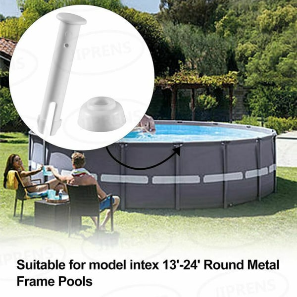 Plast pool adapter stifter (12 stk) til Intex rund metalramme pool erstatningsdel, Intexpool swimmingpool erstatningsdel (6cm/2,36)