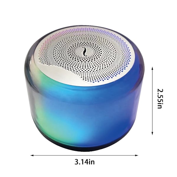 Pieni Bluetooth-kaiutin Mini Bluetooth-kaiutin, Langaton Bluetooth-stereo, Subwoofer Vahva Ääniefekti Monivärinen Valo Pieni Stereo